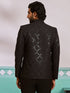 Men's Black Silk Blend Jodhpuri